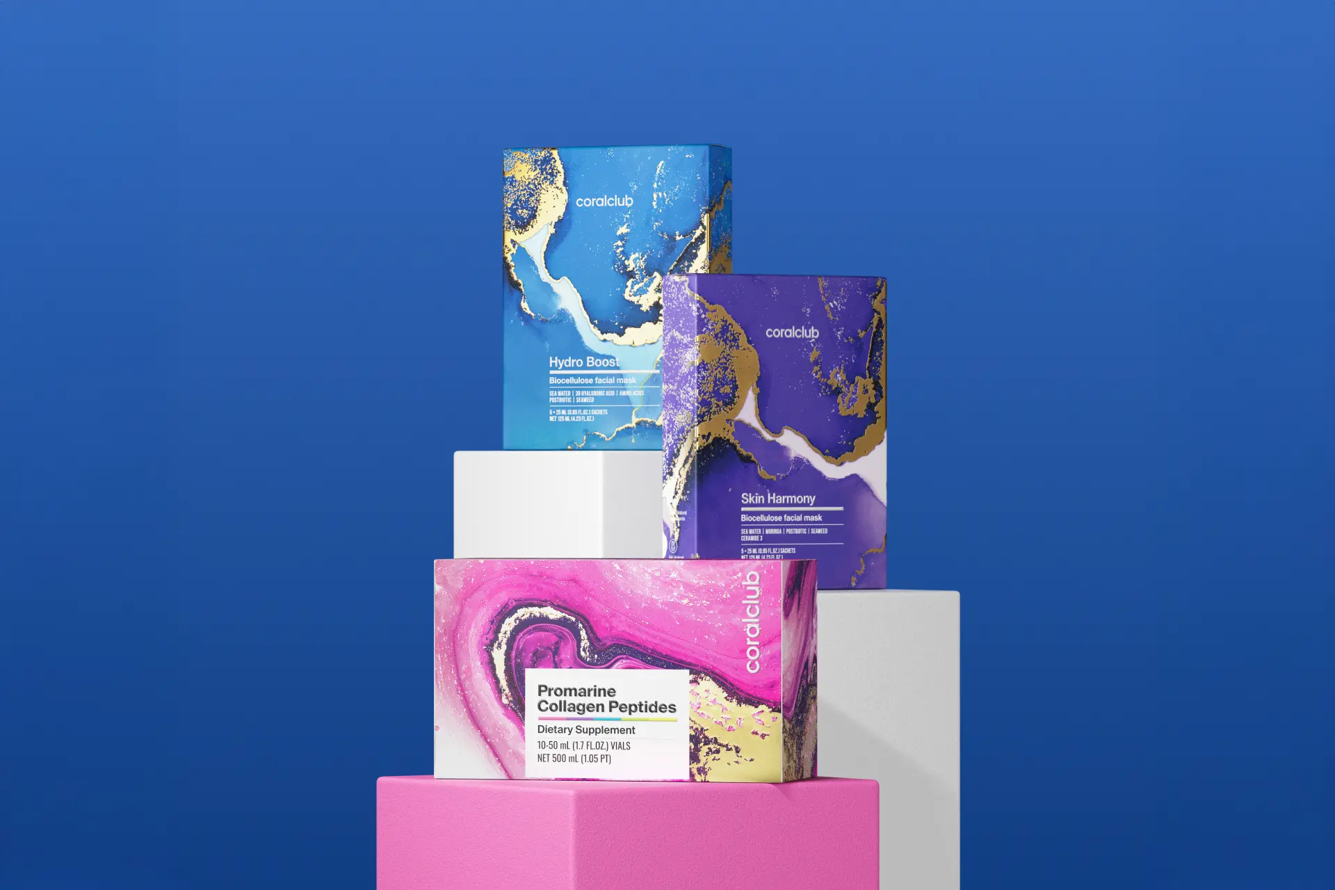 Promarine Collagen Peptides + Hydro Boost Biocellulose facial mask